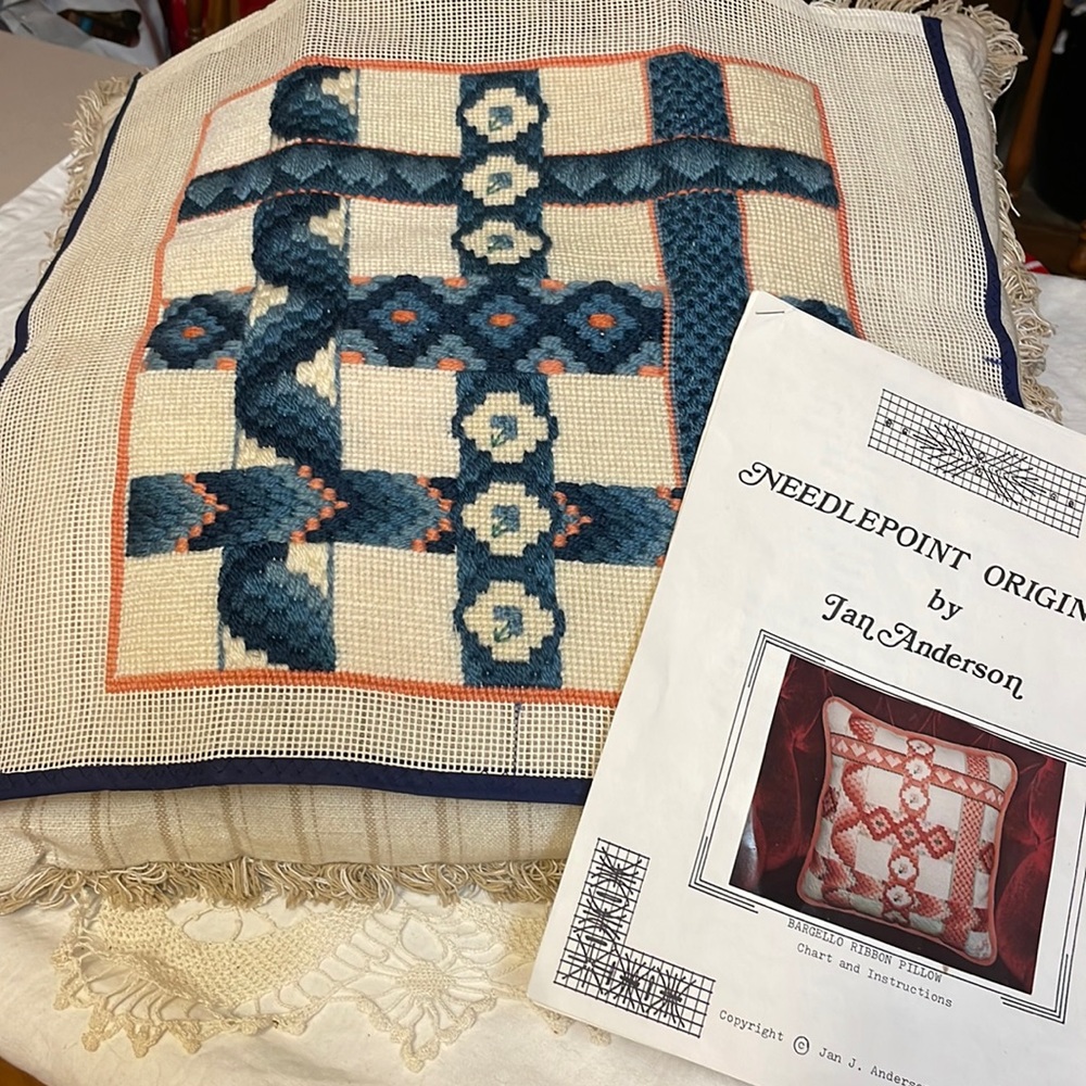 Needlepoint pillow